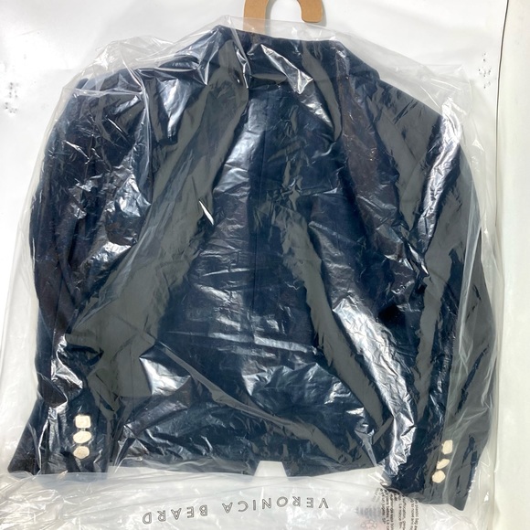 Veronica Beard Delpha Crop Jacket Blazer Navy Blue Linen 4 Designer 304LN1410426 - Picture 13 of 15